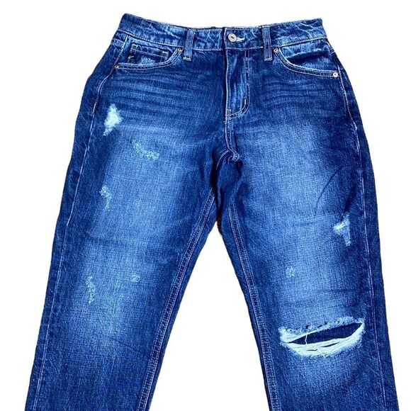 Kancan boyfriend jeans distressed frayed hems size 1/24 - Picture 6 of 8